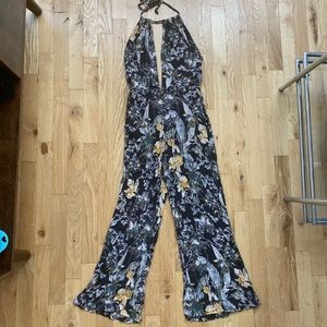 Free People Backless Kick Flare Jumpsuit